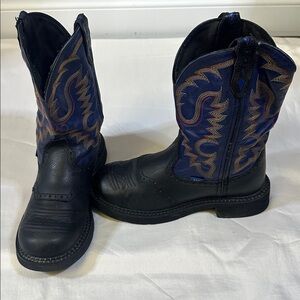 Justin Gypsy FFA Edition Women’s Black and Blue Heeled Boots